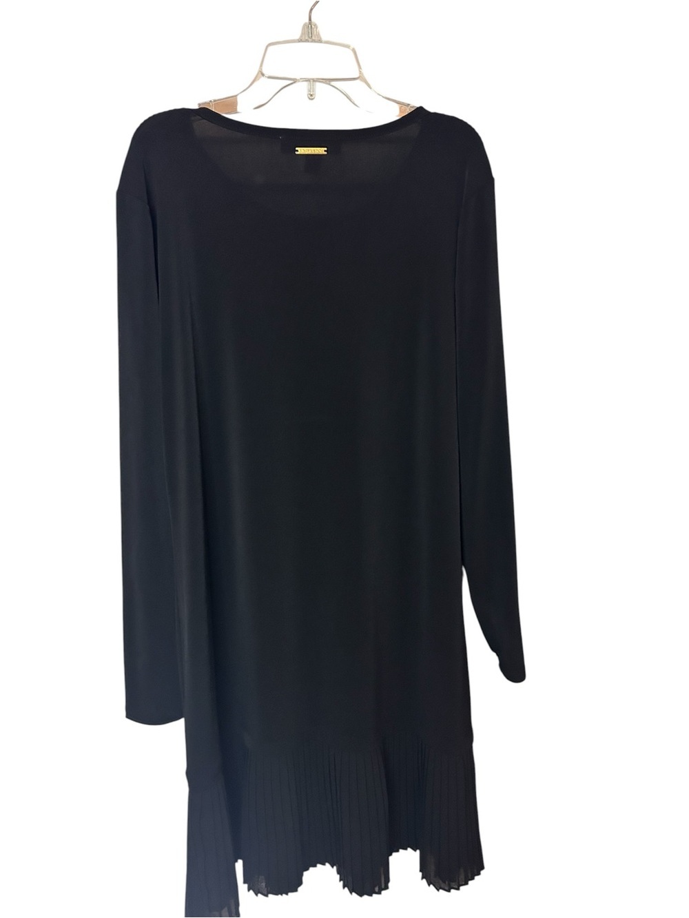 Michael Kors Black Pleated Hem Shift Dress Large Lined
